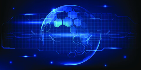 Vector illustration of evolution of digital communications.Futuristic digital technology concepts.