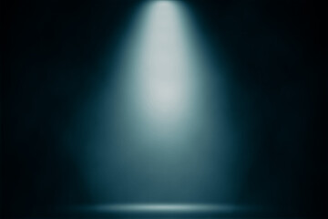 Blue spotlight night smoke on stage background. - 482106974