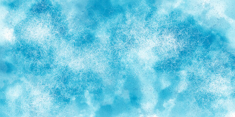Watercolor illustration cloudy art abstract blue color texture background, clouds and sky pattern. Watercolor paper background. Abstract Painted Illustration. Brush stroked painting.	