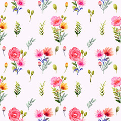 hand drawn seamless floral pattern