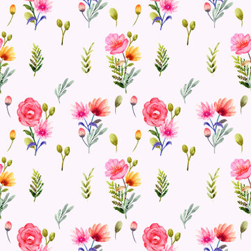 hand drawn seamless floral pattern