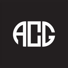 ACG letter logo design on black background. ACG creative initials letter logo concept. ACG letter design.