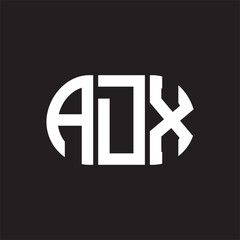 ADX letter logo design on black background. ADX creative initials letter logo concept. ADX letter design.
