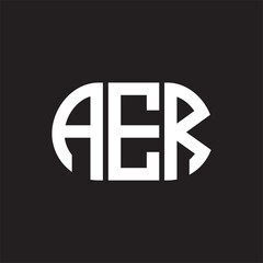 AER letter logo design on black background. AER creative initials letter logo concept. AER letter design.