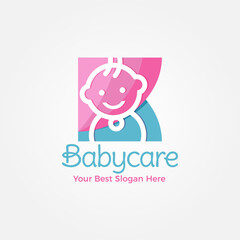 Cute Baby care Logo Concept