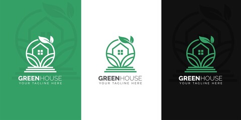 Green house logo concept