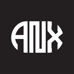 Obraz premium ANX letter logo design on black background. ANX
