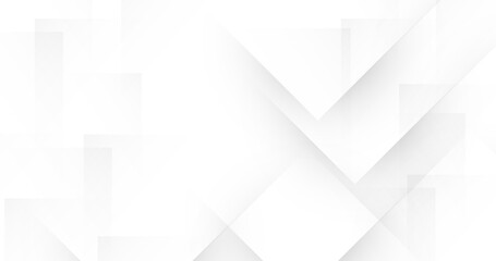 Fototapeta premium Abstract white, and grey geometric background. Futuristic technology digital hi tech concept background