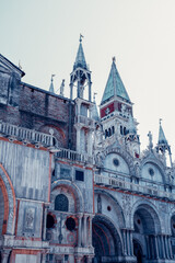 Beautiful Architecture of Basilica and Doge's Palace in Venice, Italy