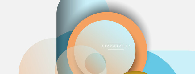 Circle and round shapes abstract background. Vector illustration for wallpaper banner background or landing page