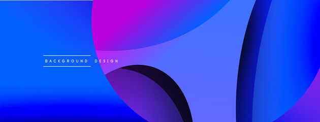 Creative geometric wallpaper. Minimal abstract background. Circle and wave composition vector illustration for wallpaper banner background or landing page