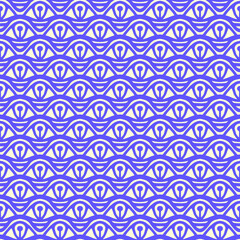 geometric seamless pattern with figures in blue and light yellow colors, vector tile, modern pattern