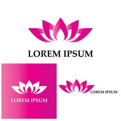 Beauty Vector lotus flowers design logo Template icon