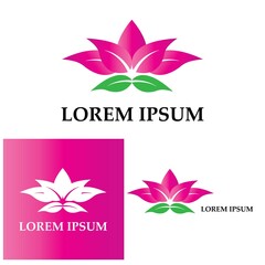 Beauty Vector lotus flowers design logo Template icon