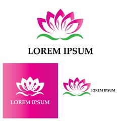 Beauty Vector lotus flowers design logo Template icon