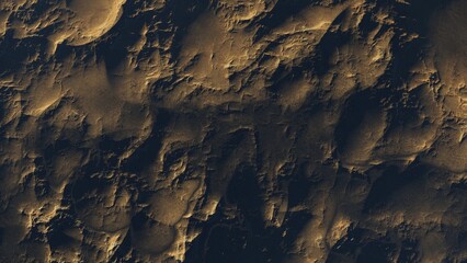 3d render of abstract planet surface with high detailed relief