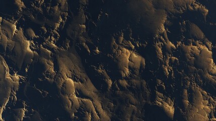 3d render of abstract planet surface with high detailed relief