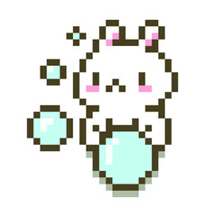 rabbit pixel art.