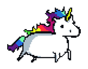 Unicorn pixel art.