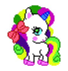 Unicorn pixel art.