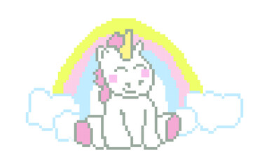 Unicorn pixel art.