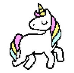 Unicorn pixel art.