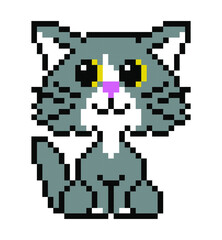 cat pixel art.