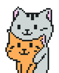 cat pixel art.