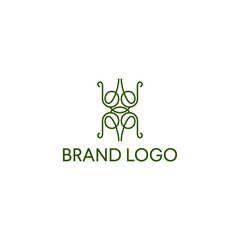 Elegant premium ornament logo design vector