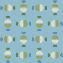 Rounded abstract seamless pattern - accent for any surfaces.