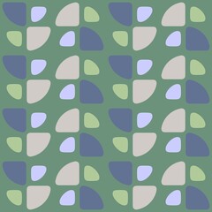 Rounded abstract seamless pattern - accent for any surfaces.