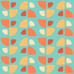 Rounded abstract seamless pattern - accent for any surfaces.