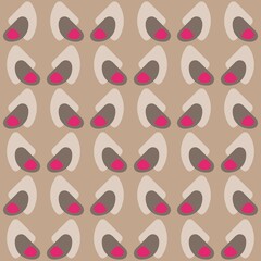 Rounded abstract seamless pattern - accent for any surfaces.
