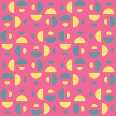 Rounded abstract seamless pattern - accent for any surfaces.
