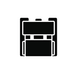 Bed, Bedroom Solid Icon, Vector, Illustration, Logo Template. Suitable For Many Purposes.