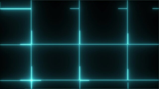 水色　グリッド　ネオン　アニメーション　モーショングラフィックス
