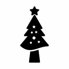 Christmas Tree Icon Design Vector Logo Template Illustration Sign And Symbol