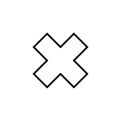 Close icon. Delete sign and symbol. cross sign