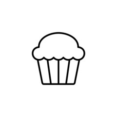 Cup cake icon. Cup cake sign and symbol