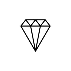 Diamond icon. diamond gems sign and symbol