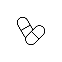 Pills icon. capsule icon. Drug sign and symbol