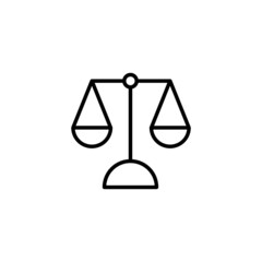 Scales icon. Law scale icon. Justice sign and symbol