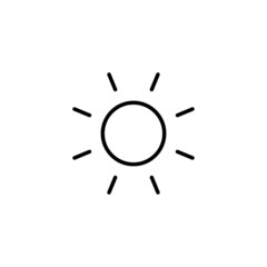 Sun icon. Brightness sign and symbol.