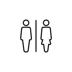 Toilet icon. Girls and boys restrooms sign and symbol. bathroom sign. wc, lavatory
