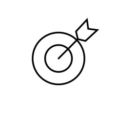 Target icon. goal icon vector. target marketing sign and symbol
