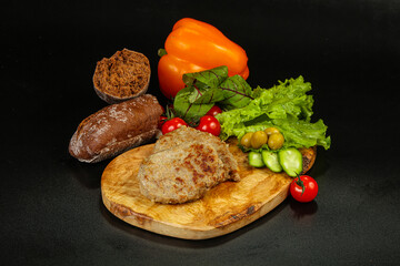 Homemade roasted cutlet minced meat