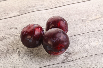Ripe and sweet purple plum
