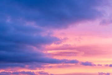 Naklejka na ściany i meble Sky texture dramatic clouds in purple yellow red
