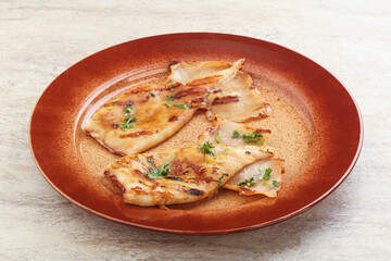 Grilled squid with unagi sauce