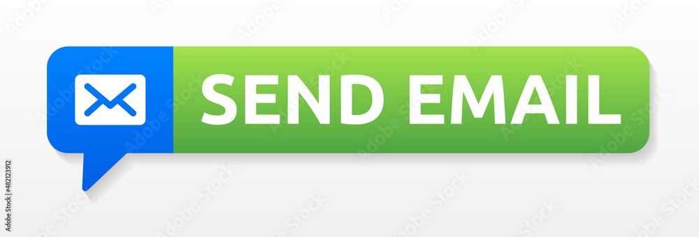 Poster send email button design. email icon vector illustration.